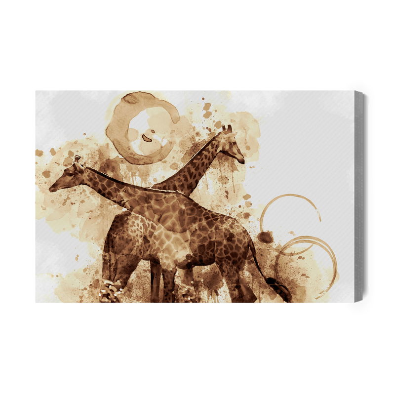 Ljuddämpande tavla - Giraffes - modern art
