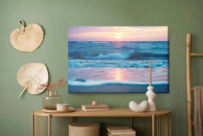 Ljuddämpande tavla - Sunrise at the sea