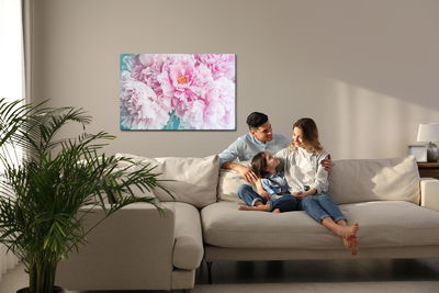 Ljuddämpande tavla - Delicate peonies