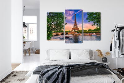 Ljuddämpande tavla - Eiffel tower and seine river