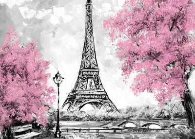 Ljuddämpande tavla - The eiffel tower between