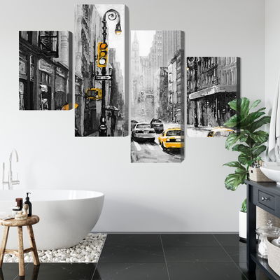 Ljuddämpande tavla - American city street view