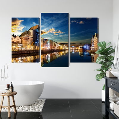 Ljuddämpande tavla - Gdansk wharf and the crane