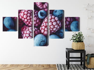 Ljuddämpande tavla - Frozen blueberries