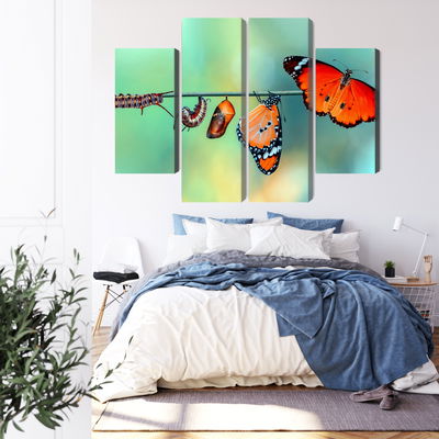 Ljuddämpande tavla - Colorful caterpillars