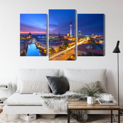Ljuddämpande tavla - Berlin panorama at sunset
