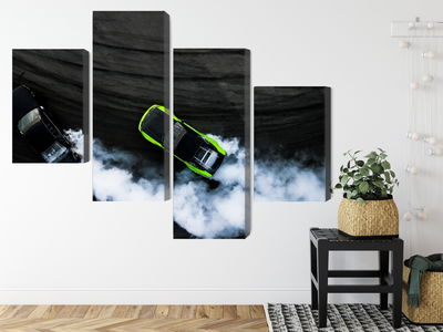 Ljuddämpande tavla - Drifting 3d cars