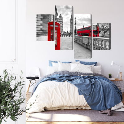 Ljuddämpande tavla - Red phone booth in London