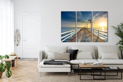 Ljuddämpande tavla - Wooden pier on the baltic sea