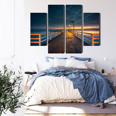 Ljuddämpande tavla - Evening view of the wooden