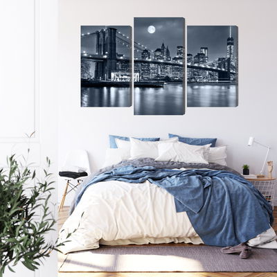 Ljuddämpande tavla - Night panorama of New York