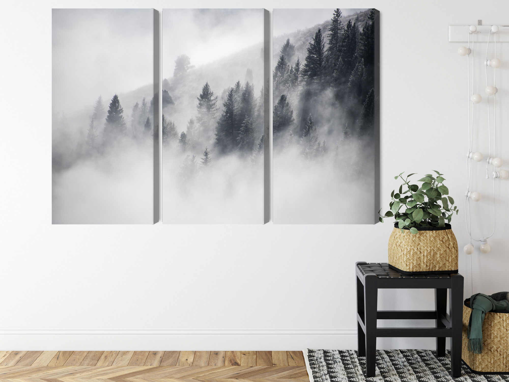 Ljuddämpande tavla - The forest is shrouded in fog