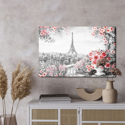 Ljuddämpande tavla - Flower balcony with view