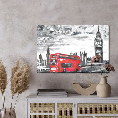 Ljuddämpande tavla - London bus on the way