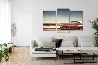 Ljuddämpande tavla - Old american retro car