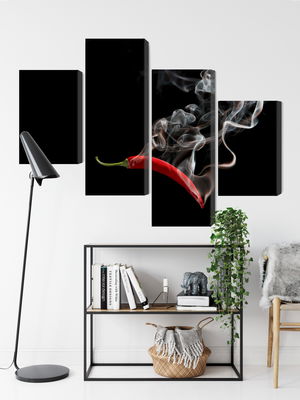 Ljuddämpande tavla - Red chili with smoke