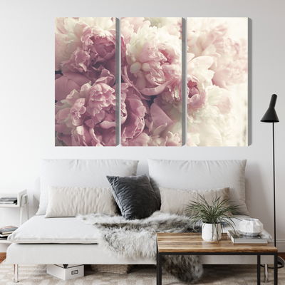Ljuddämpande tavla - Peonies in shades of pink