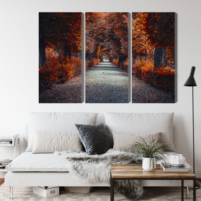 Ljuddämpande tavla - A path deep into the autumn