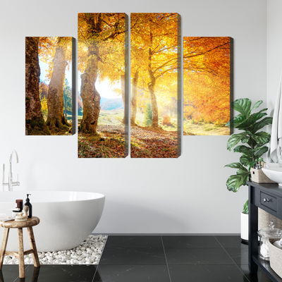 Ljuddämpande tavla - Sunny autumn forest