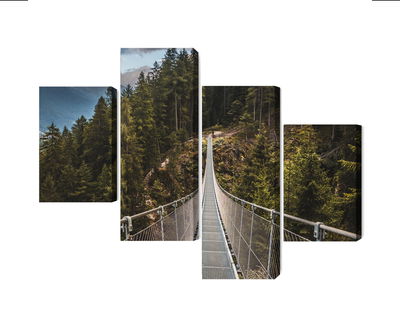 Ljuddämpande tavla - Suspension bridge in a 3d