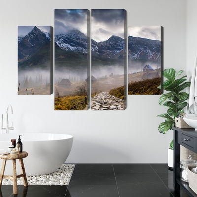 Ljuddämpande tavla - Misty landscape with hala