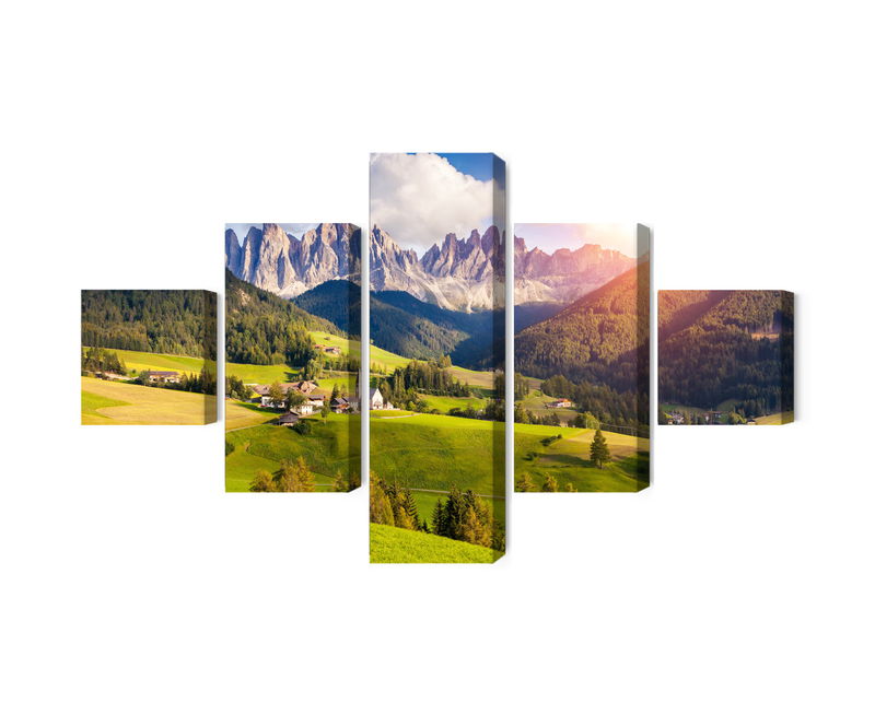 Ljuddämpande tavla - Sunny day in the mountains