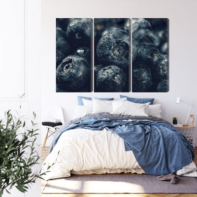 Ljuddämpande tavla - Blueberries close up 3d