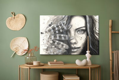 Ljuddämpande tavla - Portrait of a young woman