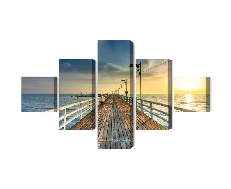 Ljuddämpande tavla - Wooden pier on the baltic sea