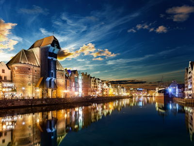 Ljuddämpande tavla - Gdansk wharf and the crane