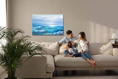 Ljuddämpande tavla - Rough sea waves