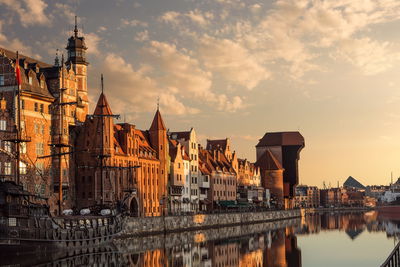 Ljuddämpande tavla - The port of gdansk at sunset