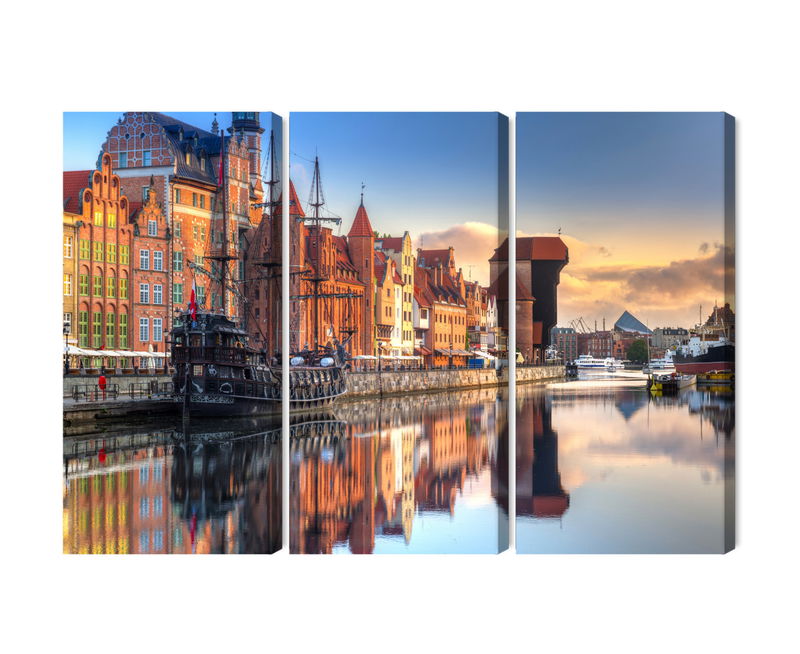 Ljuddämpande tavla - Gdansk motlawa at sunrise