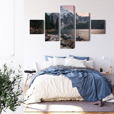 Ljuddämpande tavla - Lake and forest