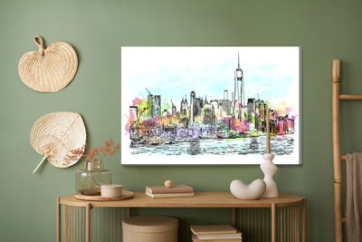 Ljuddämpande tavla - New York city panorama