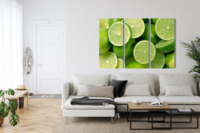 Ljuddämpande tavla - Lime halves