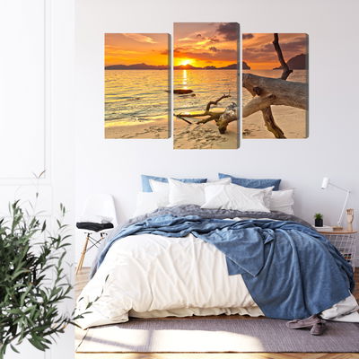 Ljuddämpande tavla - Sea landscape at sunset