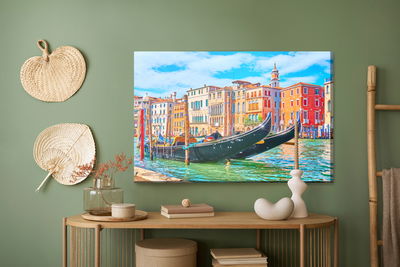 Ljuddämpande tavla - Colorful buildings in venice