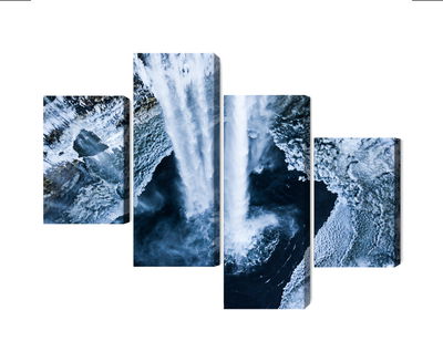 Ljuddämpande tavla - Winter waterfall