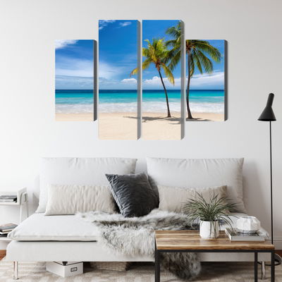 Ljuddämpande tavla - Caribbean beach 3d