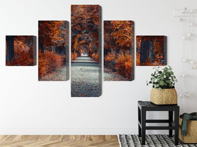 Ljuddämpande tavla - A path deep into the autumn