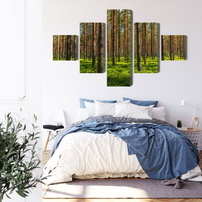 Ljuddämpande tavla - 3d pine forest