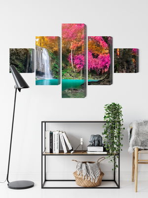 Ljuddämpande tavla - A beautiful forest waterfall