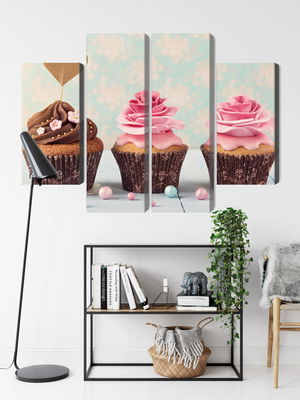 Ljuddämpande tavla - Cupcakes with cream