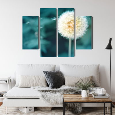 Ljuddämpande tavla - Dandelion flower close up 3d