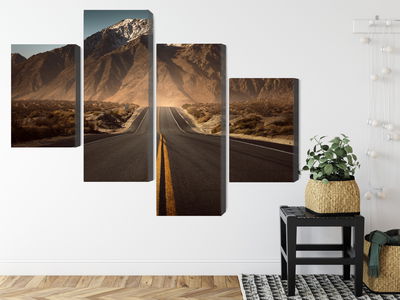 Ljuddämpande tavla - Road to the mountains 3d