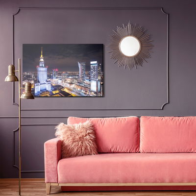 Ljuddämpande tavla - Warsaw at night