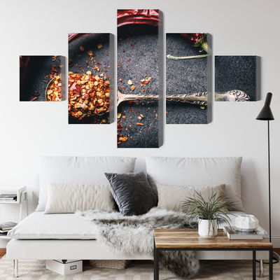 Ljuddämpande tavla - Dried chili peppers