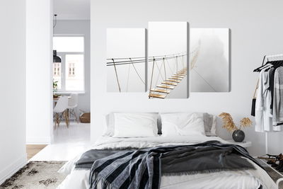 Ljuddämpande tavla - Hanging bridge in the fog