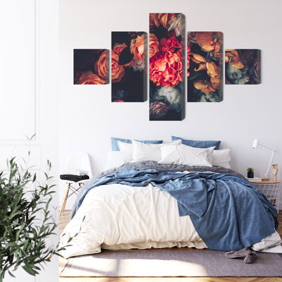 Ljuddämpande tavla - Colorful flowers for vintage